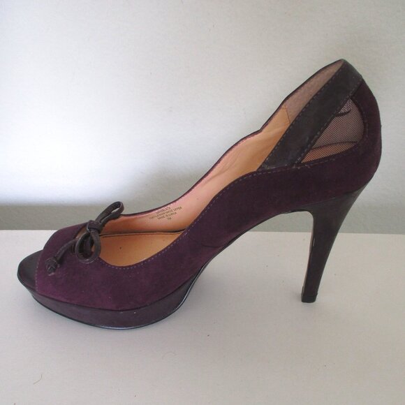 Marc Fisher "Violat 2" Womens Plum .5" Platform Peep w/3.5" Heel NWOB - Size 7M - Picture 8 of 11